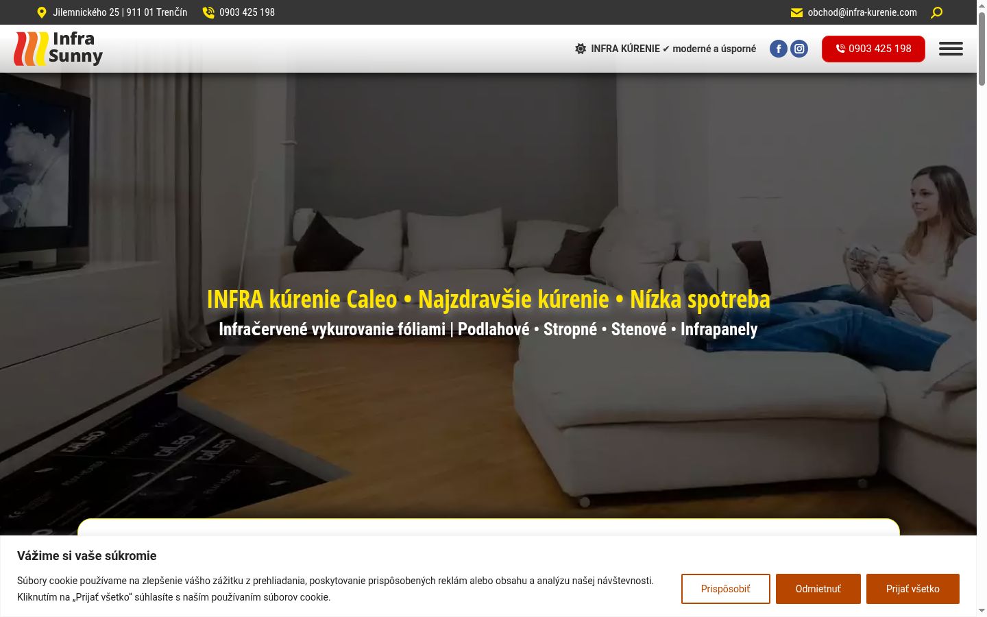 Snímka obrazovky banera súhlasu zobrazeného pred akoukoľvek interakciou