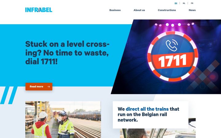 Screenshot of infrabel.be