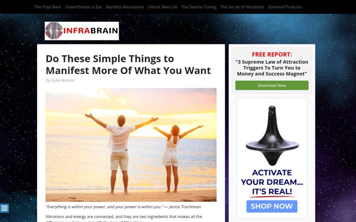 Screenshot of infrabrain.com