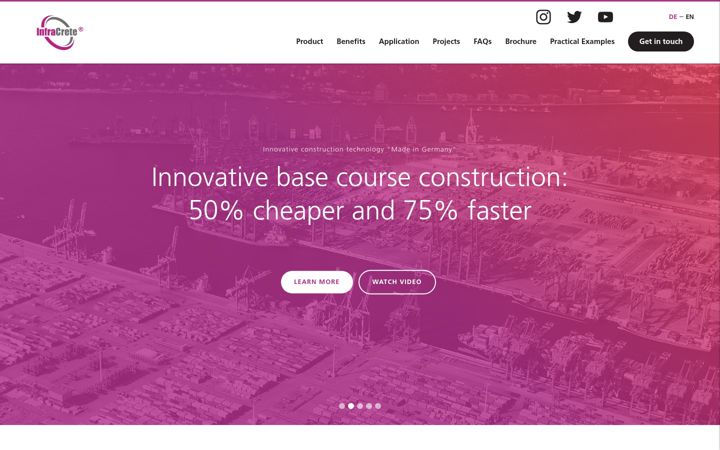Screenshot of infracrete.com
