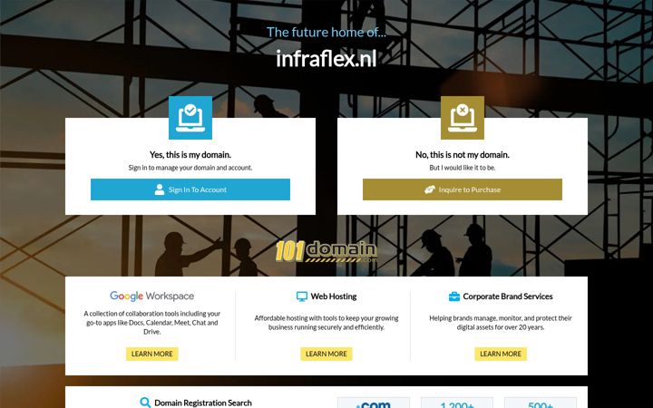 Screenshot of infraflex.nl