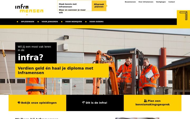 Kuvakaappaus sivustosta inframensen.nl