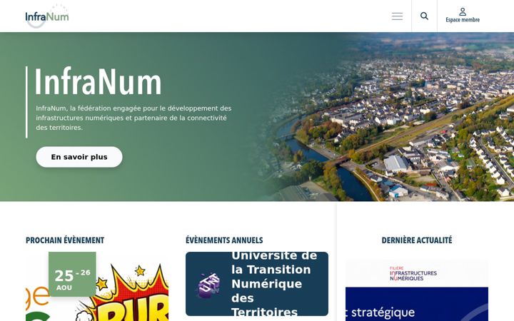 Screenshot of infranum.fr