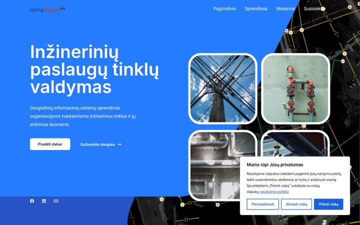 Posnetek zaslona infraplace.lt