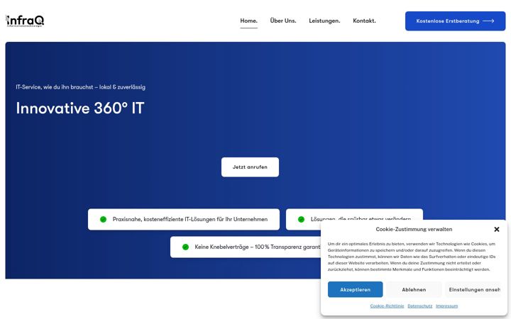 Screenshot of infraq.de