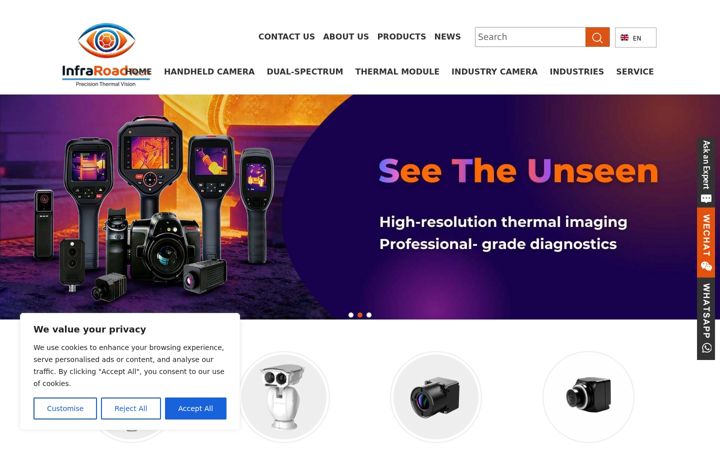 Screenshot of infraroadtech.com