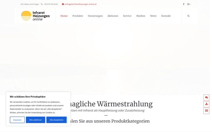 Screenshot stránky infrarotheizungen-online.at