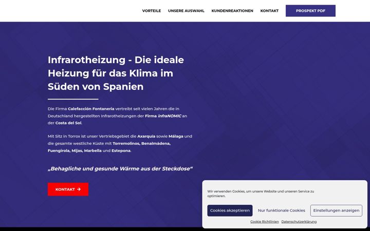 Screenshot of infrarotheizungen.es