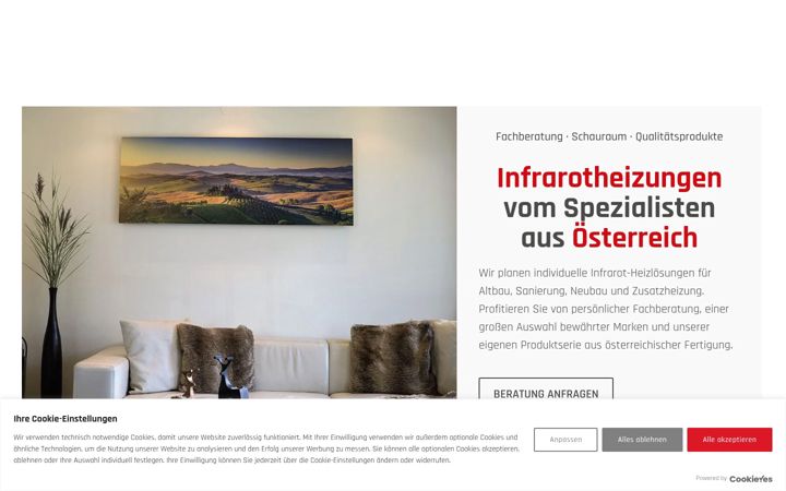 Screenshot of infrarotheizungkaufen.at