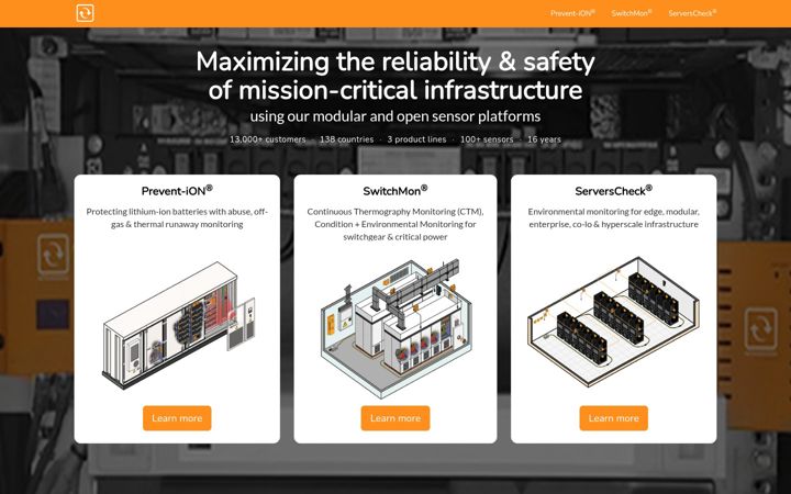 Screenshot of infrasensing.com