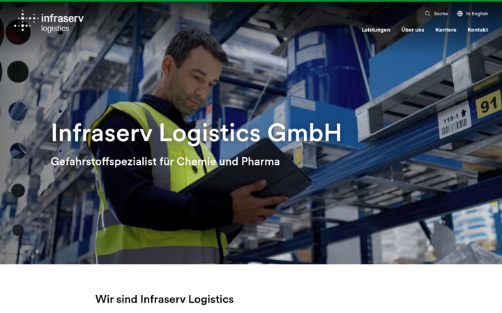 Screenshot of infraserv-logistics.com
