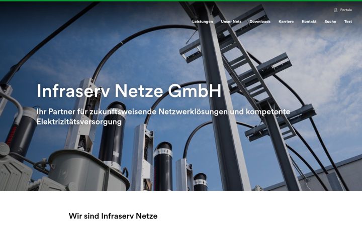 Screenshot of infraserv-netze.com