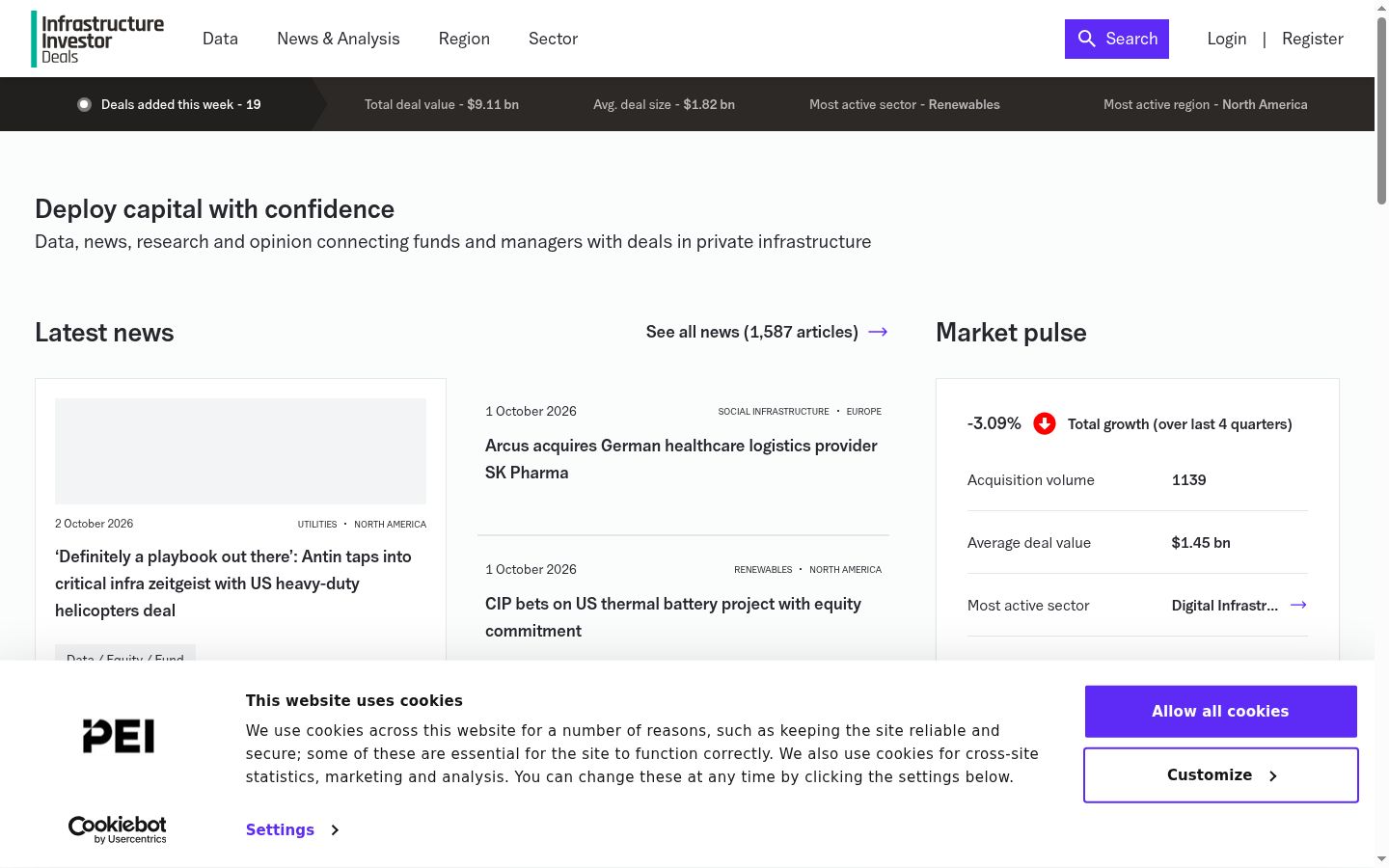 Capture d'écran de la bannière de consentement affichée avant toute interaction