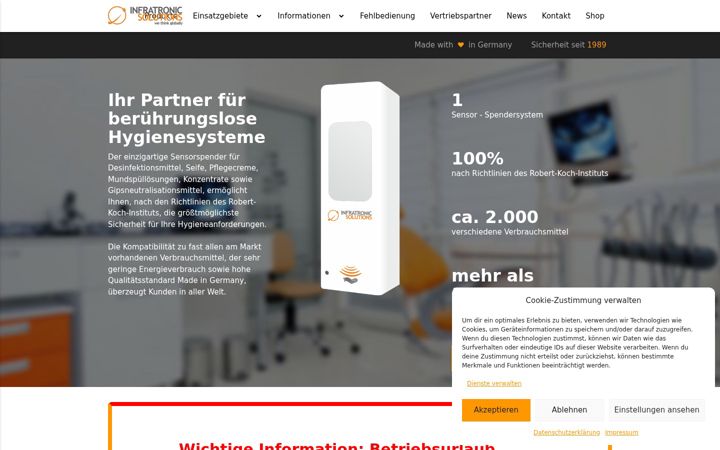 Screenshot of infratronic.de