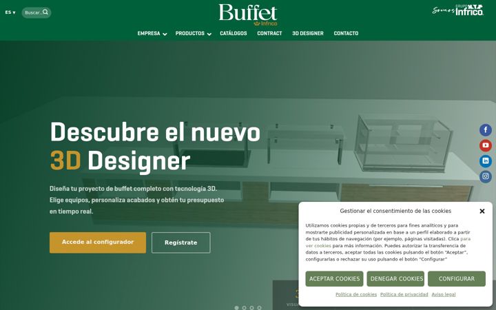 Screenshot of infricobuffet.com