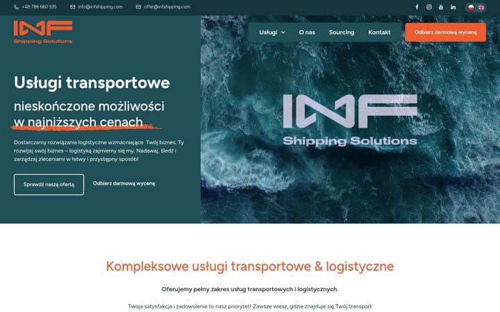 Screenshot of infshipping.com