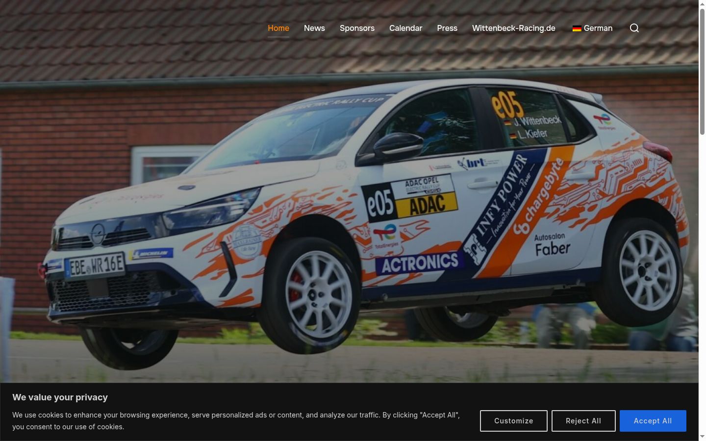 Screenshot des Einwilligungsbanners vor jeglicher Interaktion