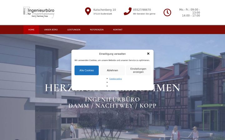 Screenshot of ing-buero-dnk.de