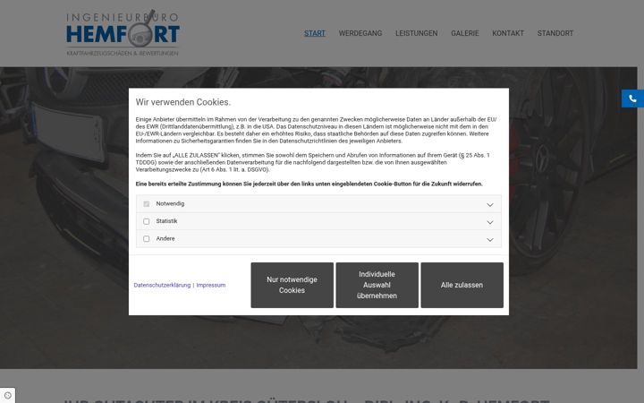 Screenshot of ing-hemfort.de