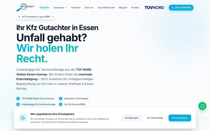 Screenshot of ing-kfz.de