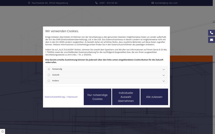 Screenshot of ing-tec.com