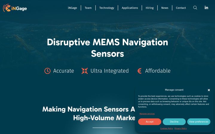 Screenshot of ingage-mems.com