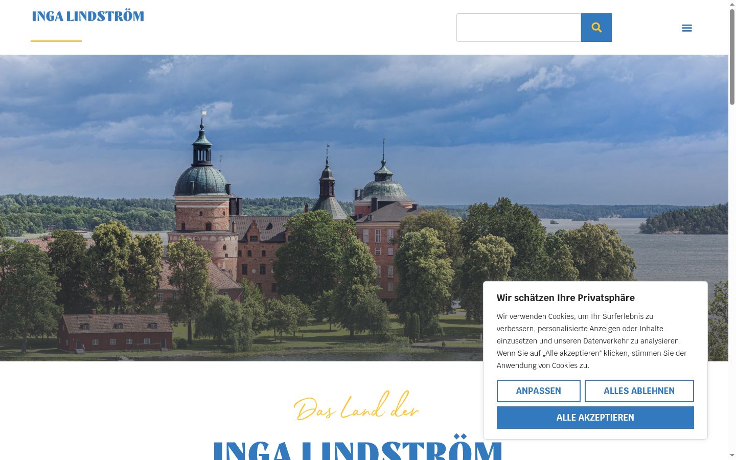 Screenshot des Einwilligungsbanners vor jeglicher Interaktion
