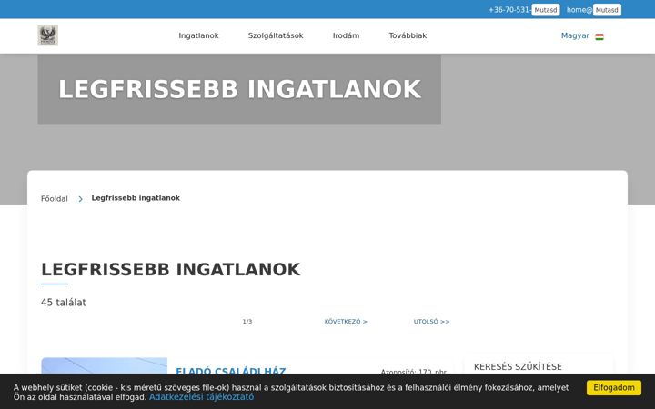 Screenshot of ingatlanok.org