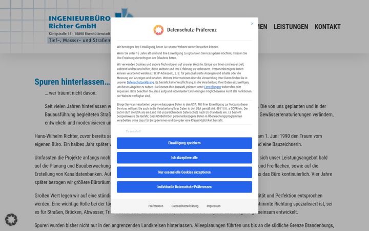 Screenshot of ingbuero-richter.de