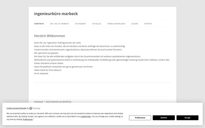 Screenshot of ingbueromarbeck.de