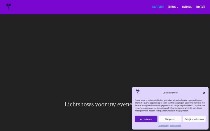 Screenshot of ingeevers.nl