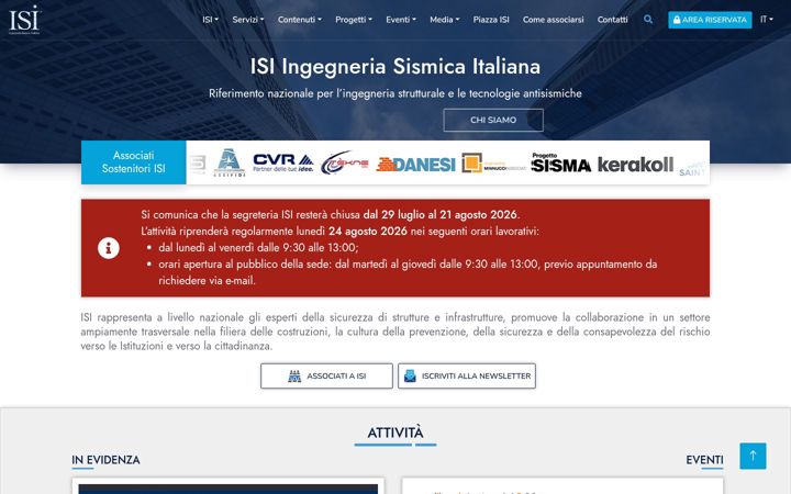Screenshot of ingegneriasismicaitaliana.com