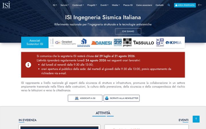 Screenshot of ingegneriasismicaitaliana.it