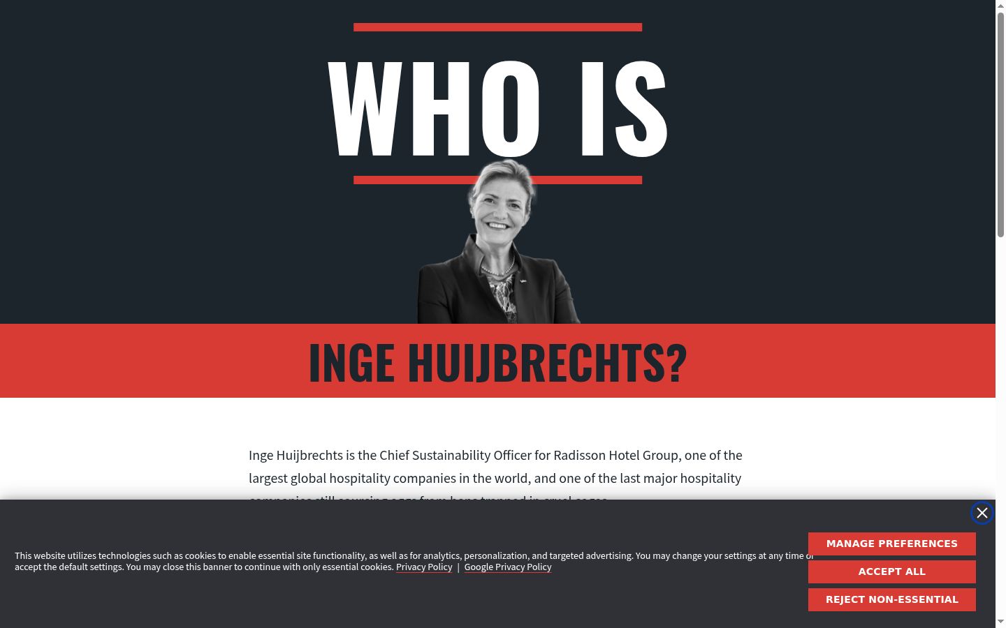 Screenshot des Einwilligungsbanners vor jeglicher Interaktion