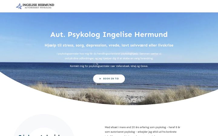 Screenshot of ingelisehermund.dk