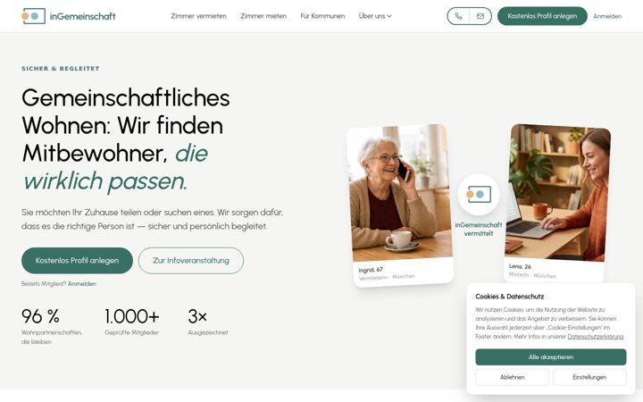 Screenshot of ingemeinschaft.org