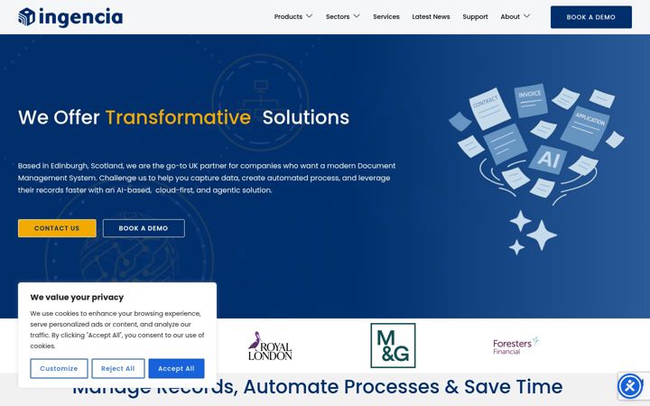Screenshot of ingencia.co.uk