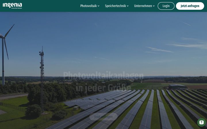 Skjámynd af ingenia-projects.com