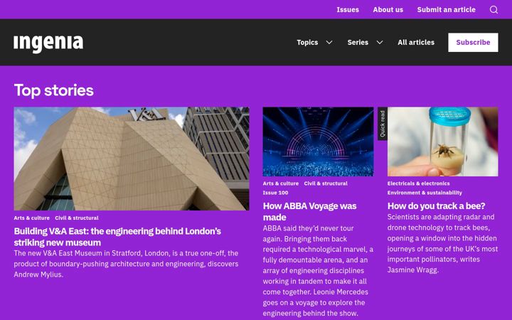 Screenshot of ingenia.org.uk