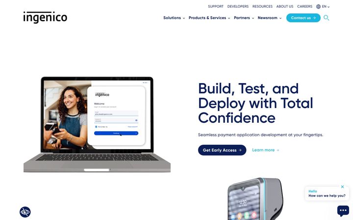 Екранна снимка на ingenico.com