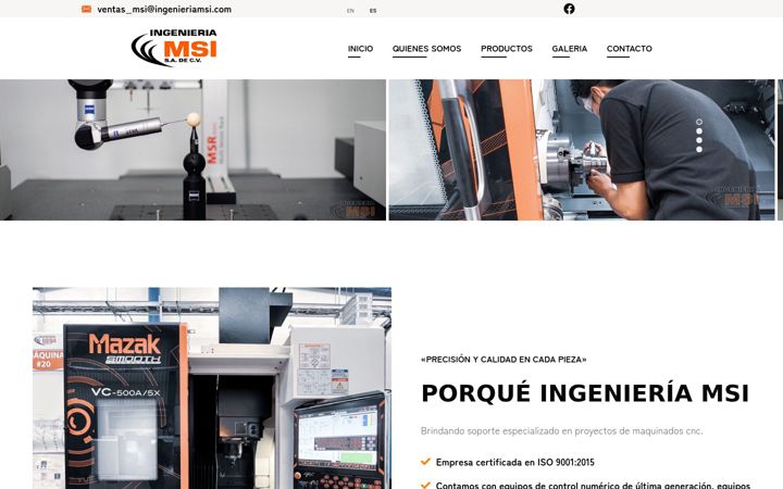 Screenshot of ingenieriamsi.com