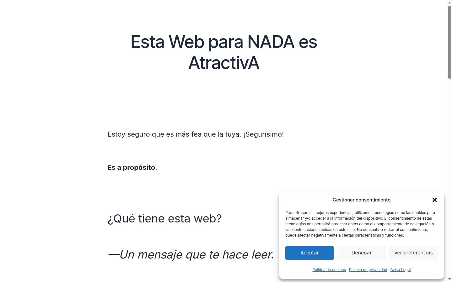 Captura de ecrã do banner de consentimento apresentado antes de qualquer interação