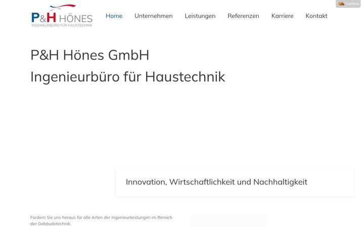 Screenshot of ingenieur-hoenes-pforzheim.de