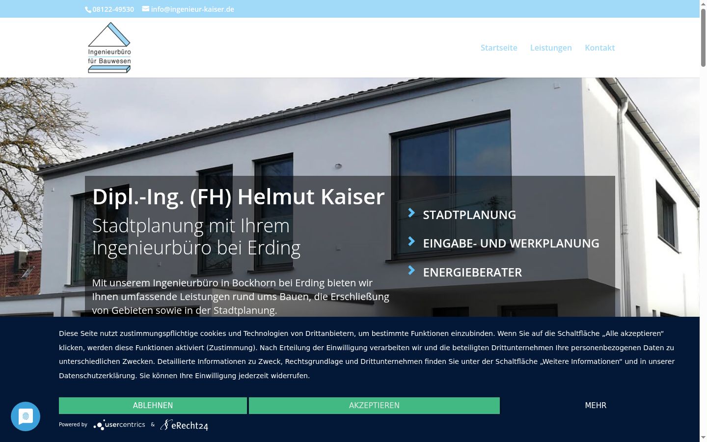 Skärmbild av samtyckesbannern som visades före någon interaktion