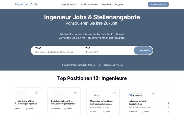 Screenshot of ingenieur1.de