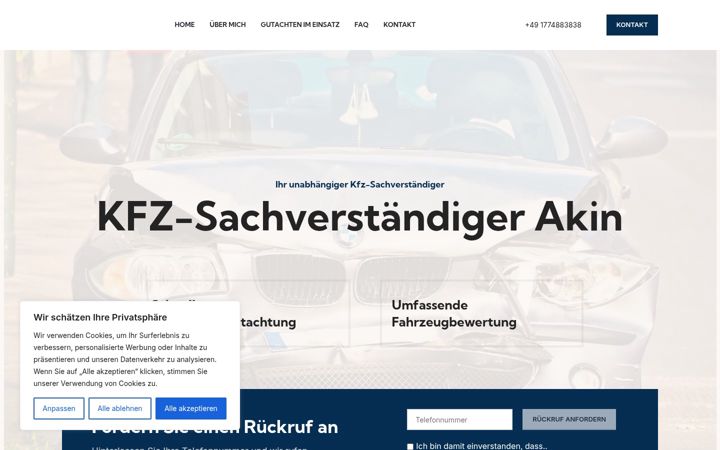 Screenshot of ingenieurbuero-akin.de