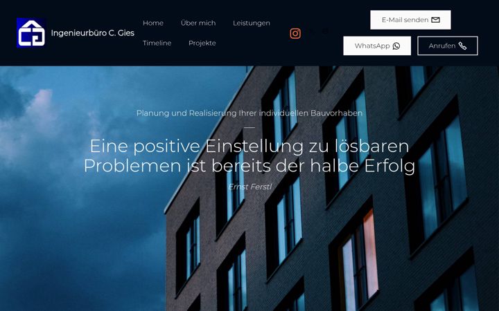 Screenshot of ingenieurbuero-gies.de