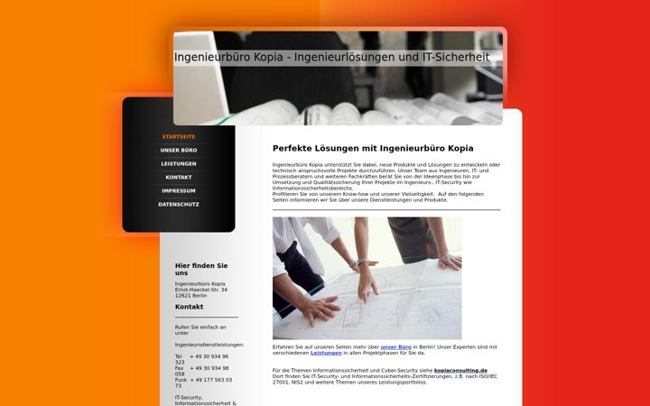 Screenshot of ingenieurbuero-kopia.de