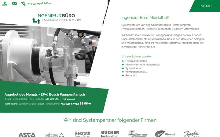 Screenshot of ingenieurbuero-middelhoff.de