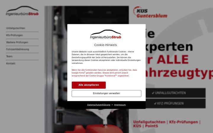 Screenshot of ingenieurbuero-strub.de